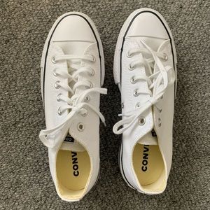 White Platform Converse Size 7.5